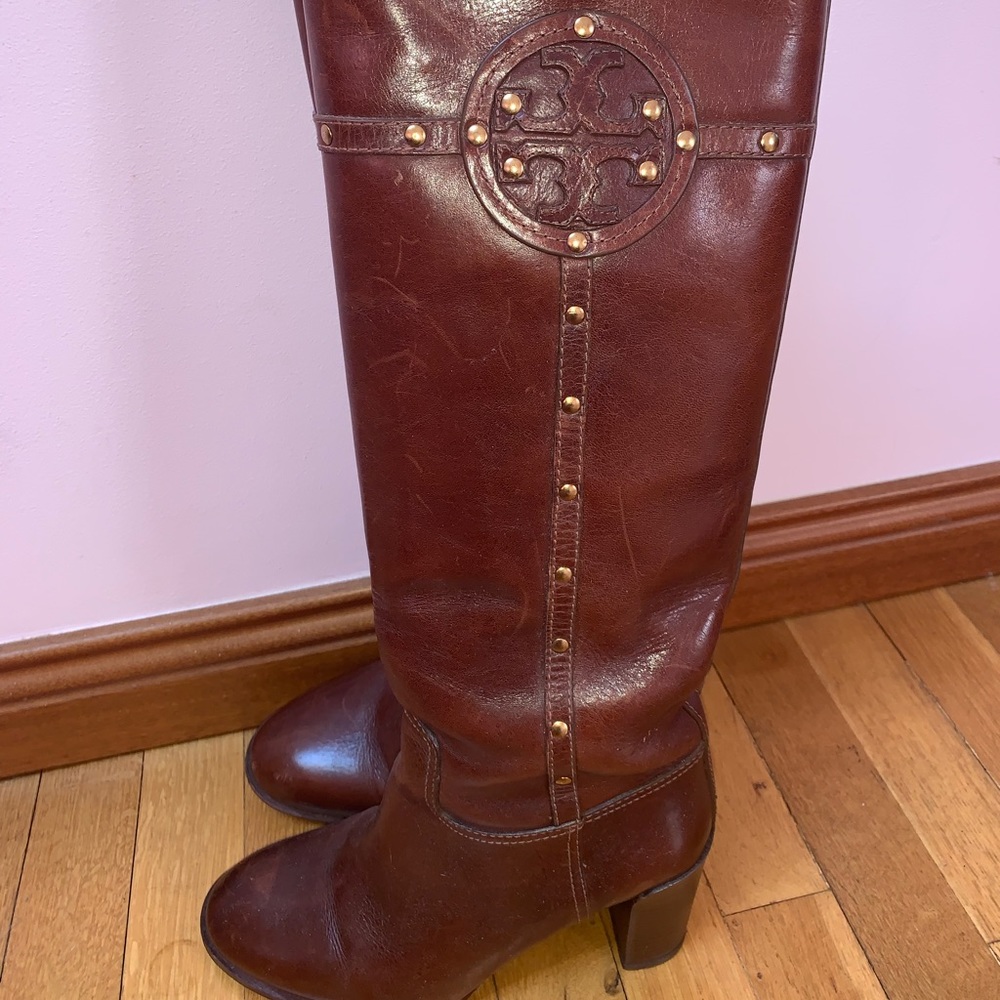 Tory Burch Distressed High Heel Boots